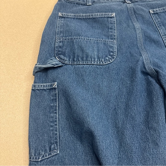 Carhartt Carpenter Jeans Mens 36x30 Blue Original Dungaree Fit Straight B13 DST - Picture 4 of 12